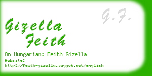 gizella feith business card